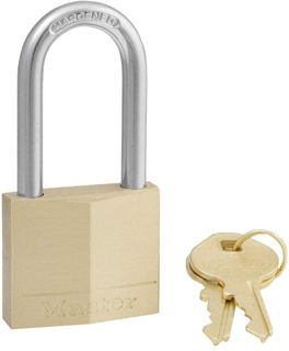 Master Brass Padlock Long Shackle 40mm 140DLF 