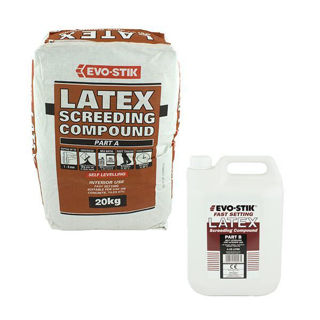 Evo-Stik Floor Levelling Latex Screeding Compound 19kg/5L Murdock Builders Merchants