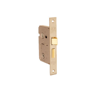 BWH 2 Lever Bathroom Lock Brass 76mm Murdock Builders Merchants