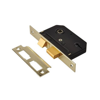 Union Essential 3 Level Mortice Lock Brass 2.5" Murdock Builders Merchants