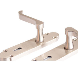 Sonnato Nova Lever on Plate Handles Satin Chrome Murdock Builders Merchants