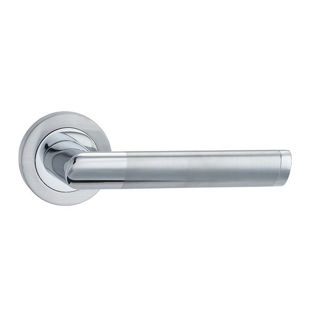 Fortessa Contempo Aztec Handles Box Set Dual Finished Satin Chrome & Polished Chrome Murdock Builders Merchants