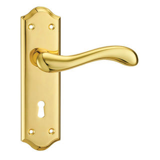 Fortessa Versailles Privacy Handles Box Set Polished Brass Murdock Builders Merchants