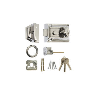 Era Traditional Night Latch Chrome Body / Cylinder Clampack Murdock Builders Merchants