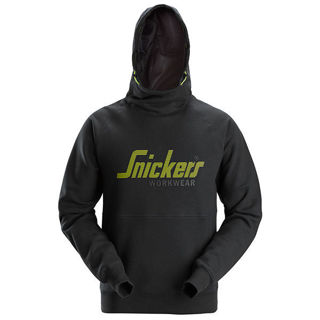 Snickers 2845 Men's Logo Hoodie Black Murdock Builders Merchants