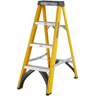 Werner Fibreglass Step Ladder 4 Tread by Murdock Builders Merchants